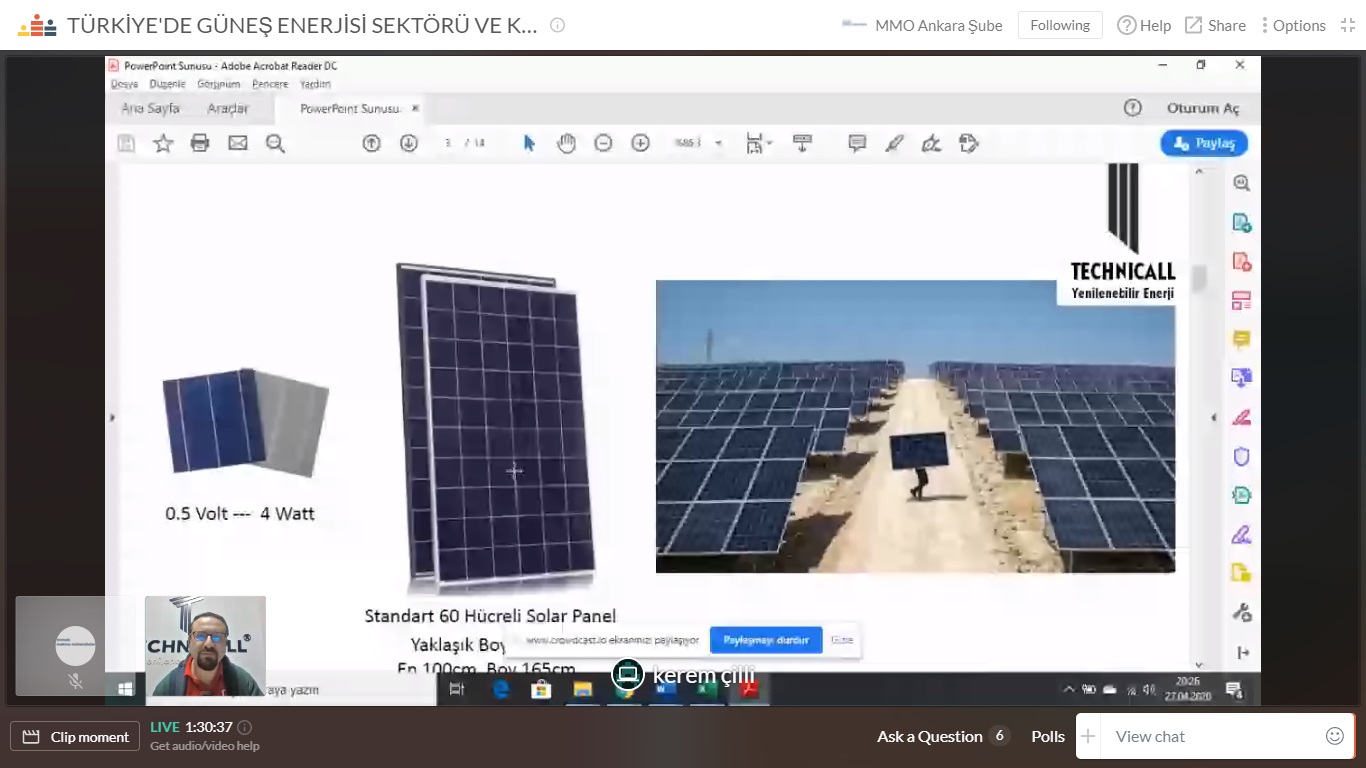 mmo güneş enerjisi semineri kerem çilli